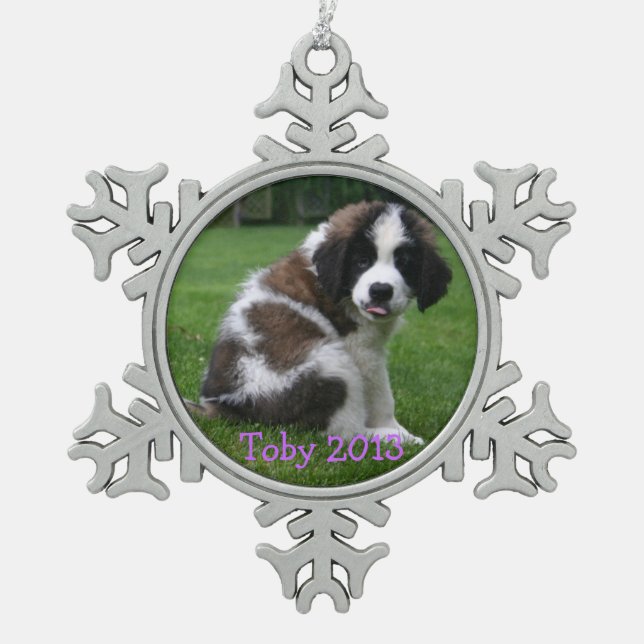 Baby Saint Bernart 2013 Ornament (Vorderseite)