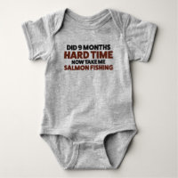 Baby Salmon Fischen Jersey Bodysuit Shirt