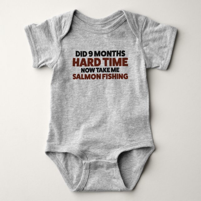 Baby Salmon Fischen Jersey Bodysuit Shirt (Vorderseite)