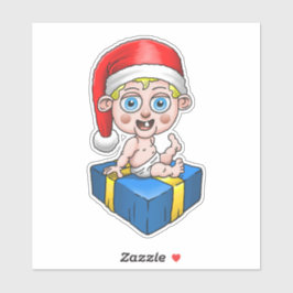 Baby Santa Claus Aufkleber