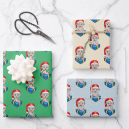 Baby Santa Claus Geschenkpapier Set