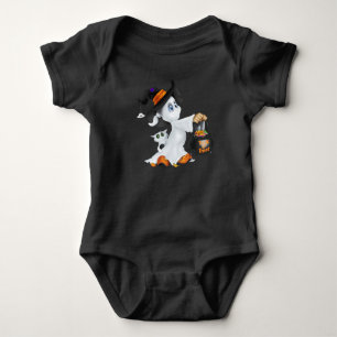 Baby Säugling Bodysuit-Halloween-Geist Baby Strampler