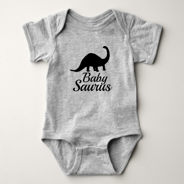 Baby Saurus Brontosaurus-Silhouette Strampler (Vorderseite)