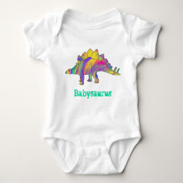 Baby saurus Colorful Rainbow Stegosaurus Dinosauri Strampler