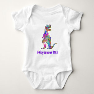 Baby saurus lustige bunte niedliche TRex Strampler