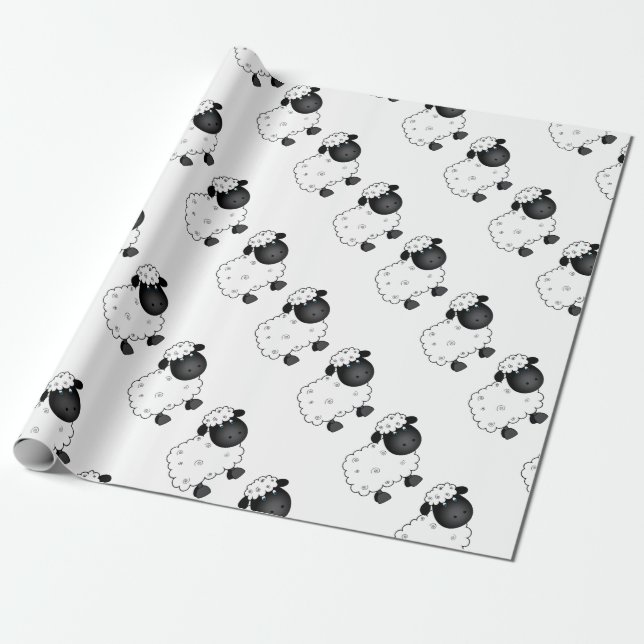 Baby-Schafe für Mutterschaf Geschenkpapier (Ungerollt)