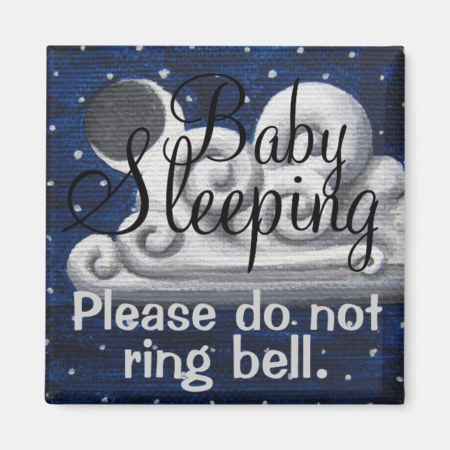 Baby Schlaftrübe Nachttür-Magnet Magnet (Vorne)