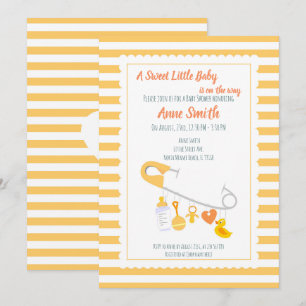 Baby-Schmuck-Anhänger Einladung zur Babyparty