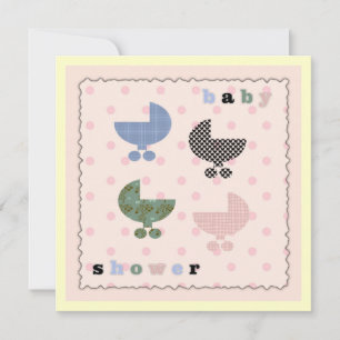 Baby-Schubkarren-Einladungen zum Babyshower mit ro Einladung