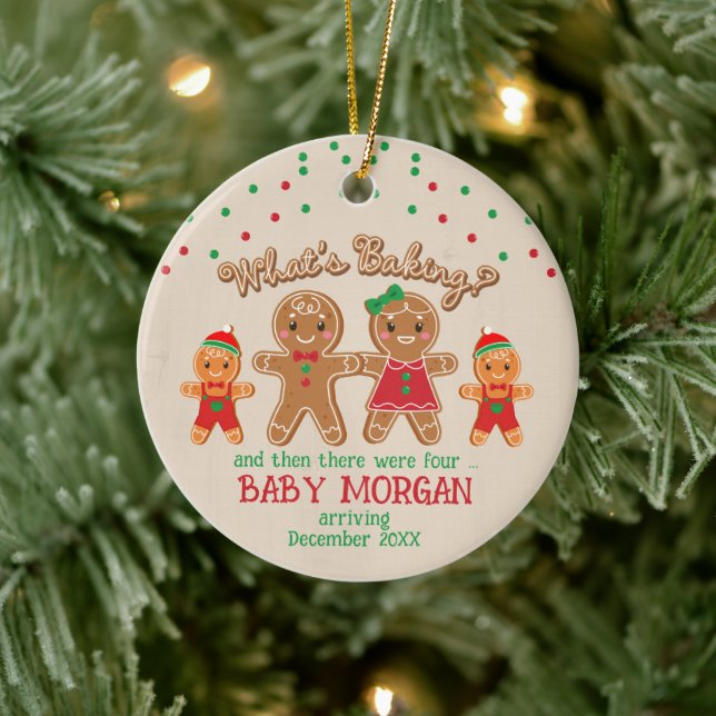 Baby Schwangerschaft Ankündigung Ornament Gingerbr (Baum)