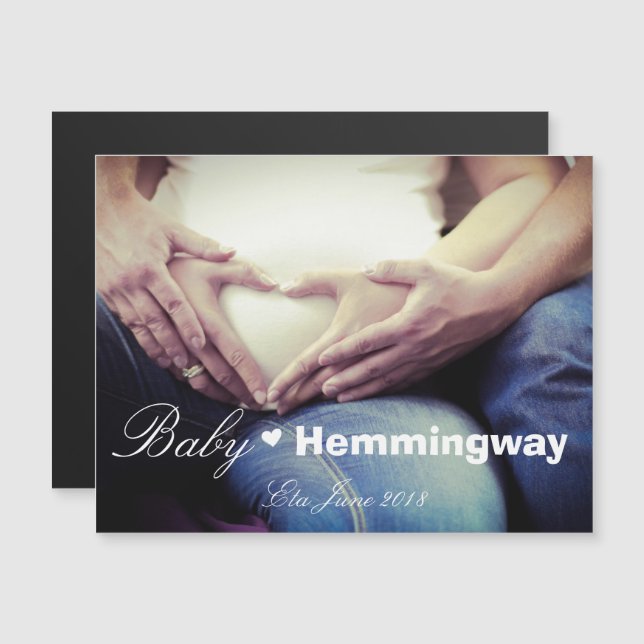 Baby Schwangerschaft erwartet Ankündigung Foto Mag (Vorne/Hinten)