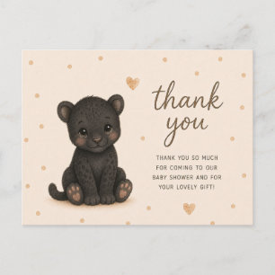 Baby Schwarzer Panther Baby Shower Danke Postkarte