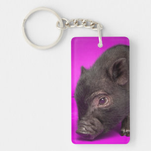 Baby-schwarzes Schwein Schlüsselanhänger