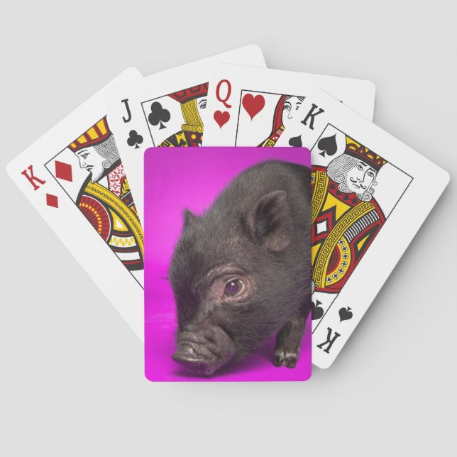 Baby-schwarzes Schwein Spielkarten (Rückseite)
