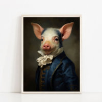 Baby-Schwein-Vintage-Porträt, viktorianisches Tier