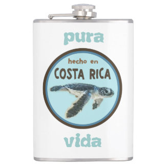 Baby Sea Turtle, Costa Rica, Pura Vida Flask Flachmann