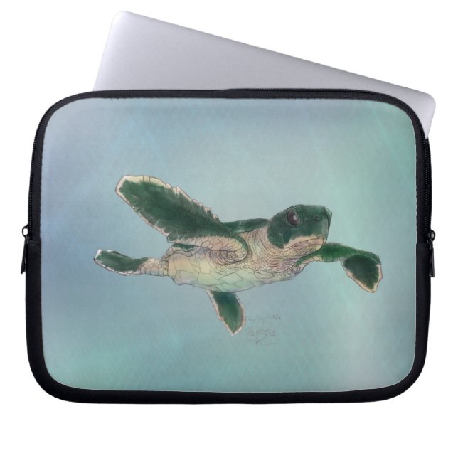 Baby Sea Turtle Laptopschutzhülle (Vorderseite)