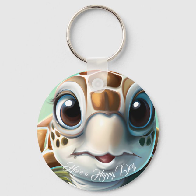 Baby Sea Turtle Magnet Schlüsselanhänger (Vorderseite)