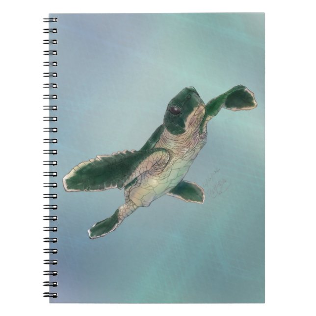Baby Sea Turtle Notizblock (Vorderseite)