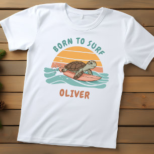 Baby Sea Turtle Retro Surf Vibes - Geboren zum Sur T-shirt