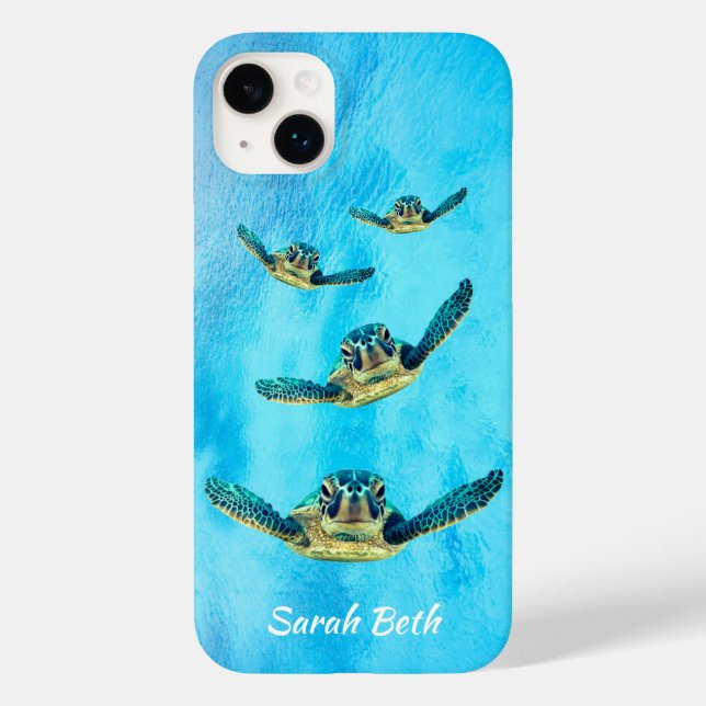 Baby Sea Turtles schwimmen Case-Mate iPhone 14 Plus Hülle (Rückseite)