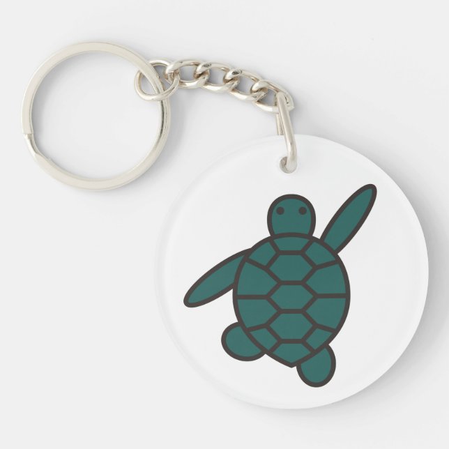 Baby-Seeschildkröte-Schlüsselanhänger Schlüsselanhänger (Vorderseite)