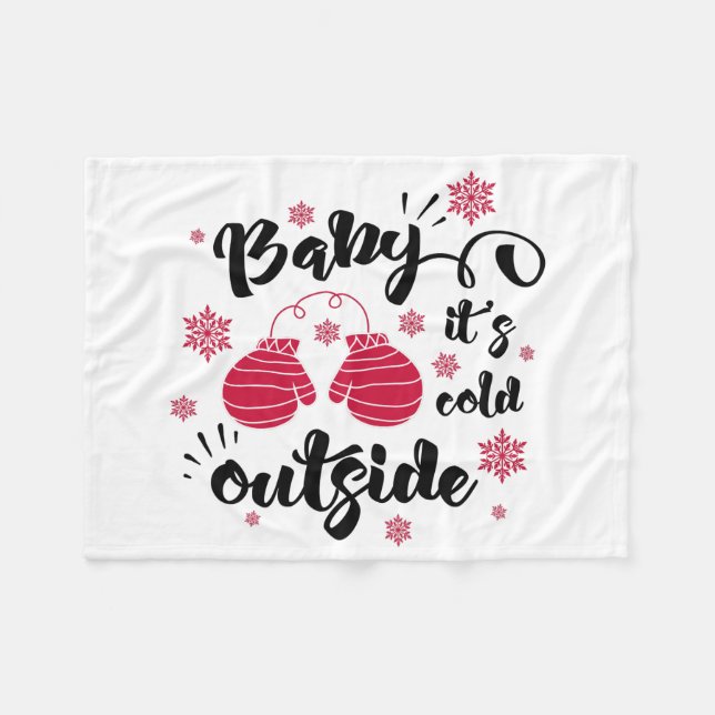 Baby seine Erkältung draußen niedlichen Fingern Wi Fleecedecke (Vorderseite (Horizontal))