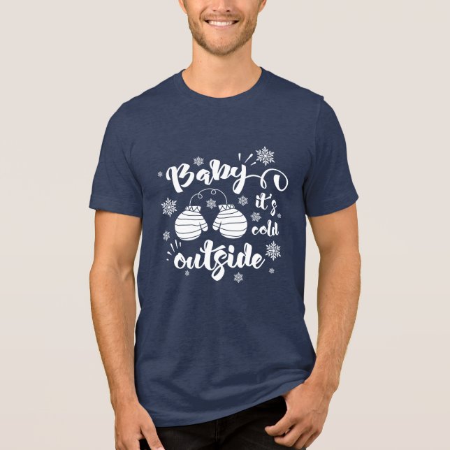 Baby seine Erkältung draußen niedlichen Fundus Win Tri-Blend Shirt (Vorderseite)