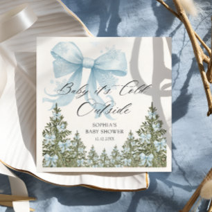 Baby seine kalte Außendusche Blue Bow Baby Serviette
