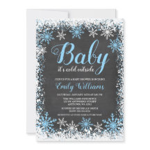 Baby seine kalte Außenschnee Winterjunge Babydusch