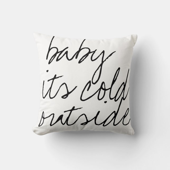 Baby seine kalte Außenskripte Kalligraphie Winter Kissen (Vorderseite)