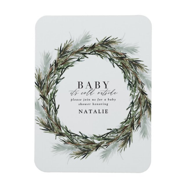 Baby seine kalte äußere Wasserfarben Kranz Baby Sh Magnet (Vertikal)