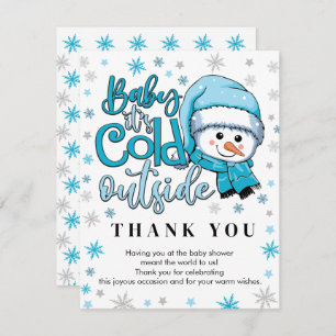 Baby seine Kälte draußen dank Karten