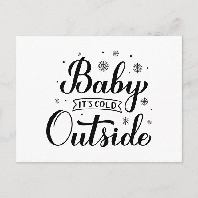 Baby seine Kälte draußen Postkarte (Vorderseite)