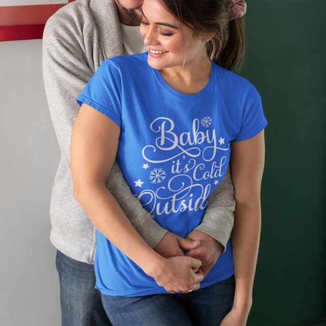Baby seine kalte Outdoor Blue Womens Holiday Tri-Blend Shirt (Von Creator hochgeladen)