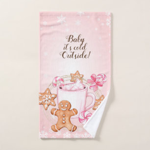 Baby seine kalten Handtücher draußen