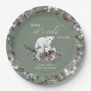 Baby seine kalten Teller mit Babydusche