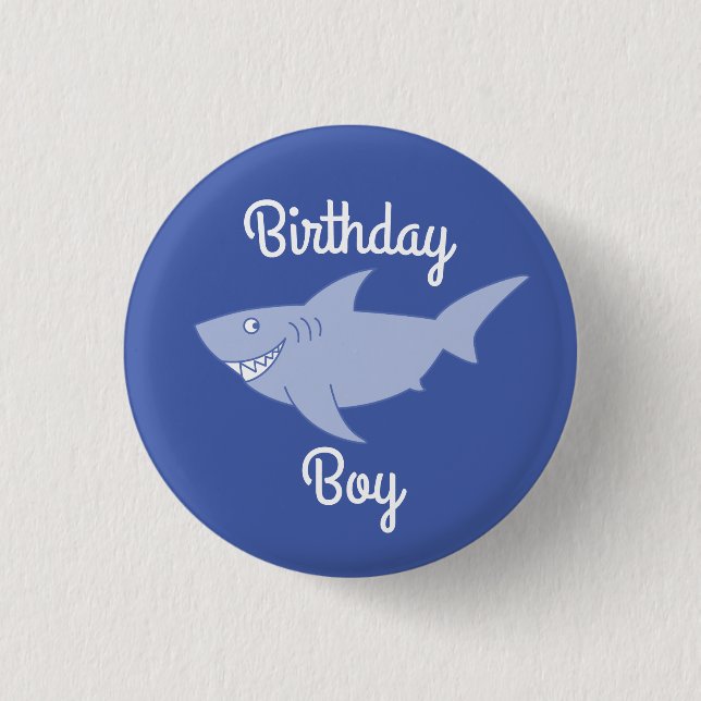 Baby Shark 1st Birthday Button Button (Vorderseite)