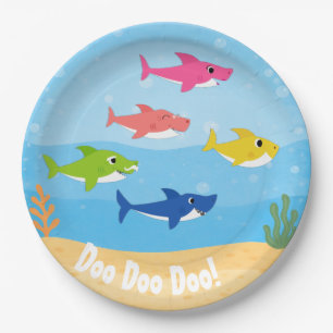 Baby Shark Abendplatten Pappteller