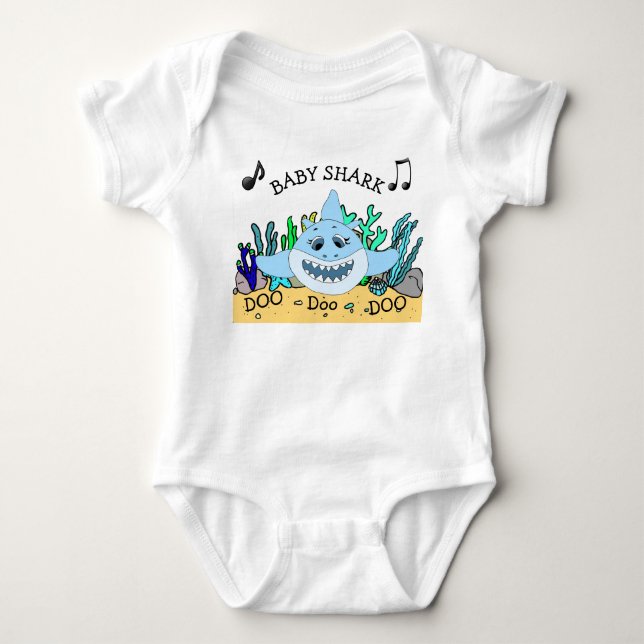 Baby Shark Baby Strampler (Vorderseite)