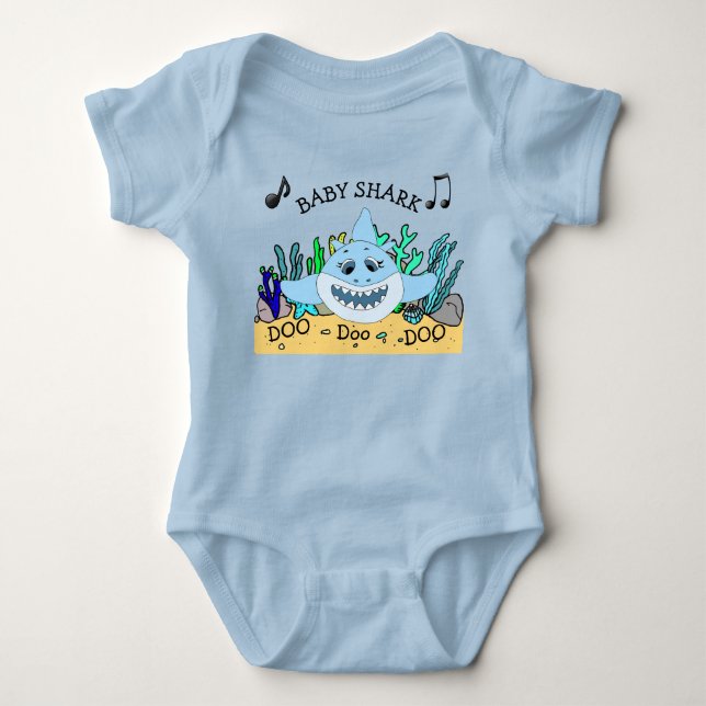 Baby Shark Baby Strampler (Vorderseite)