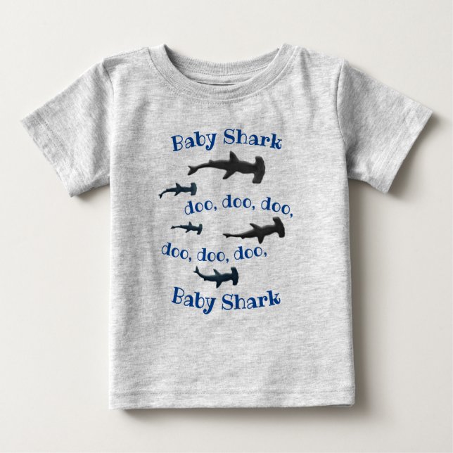 Baby Shark Baby T-shirt (Vorderseite)