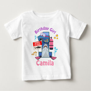 Baby Shark First Birthday Girl Baby T-shirt