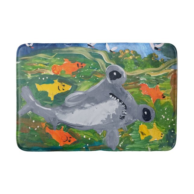 Baby Shark "Kunst von Kindern" Badematte (Vorderseite)