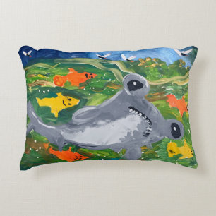 Baby Shark "Kunst von Kindern" Dekokissen