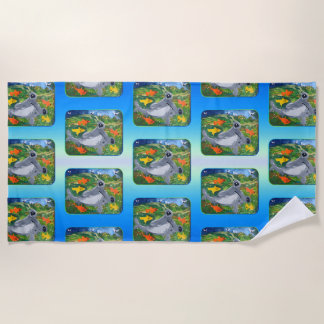 Baby Shark "Kunst von Kindern" Strandtuch