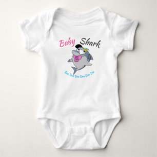 Baby Shark mit rosa Schnuller Doo Doo Doo Strampler