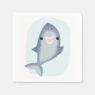 Baby Shark Napkin für Kinder Jungen Themenzimmer  Serviette
