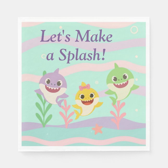 Baby Shark Party Servietten (Vorderseite)