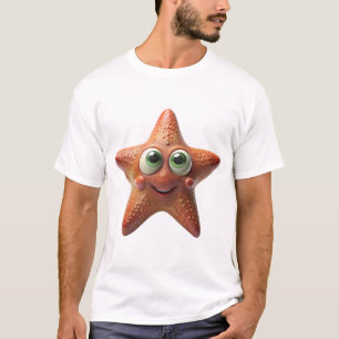 Baby Shark & Seestern Süßes Design Ozean Kinder T-Shirt